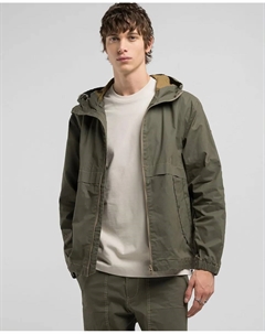 Мужская куртка с молнией и капюшоном, темно-зеленый Replay