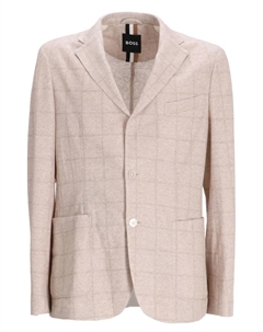 Пиджак в клетку, нейтральный Boss