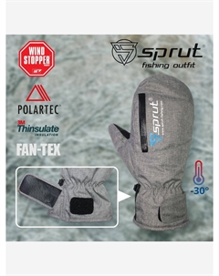 Варежки Thermal WS Mittens, Серый Sprut
