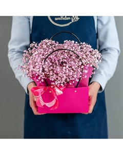 Сумочка розовой гипсофилы Цветник цветы и подарки