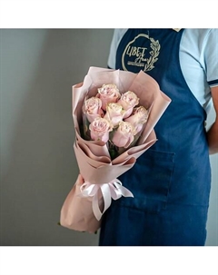 Букет из нежных розовых роз Эквадор Цветник цветы и подарки