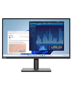 Монитор 27" ThinkVision T27p-30 63A9GAR1CB 3840x216 WLED, 16:9, IPS, 350cd, 1300:1, 3M:1, 4ms, 178/178, DP, HDMI, 4*USB, 60Hz, Tilt, HAS, VESA Lenovo