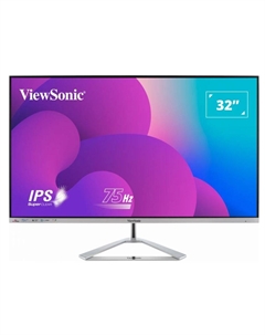 Монитор 32" VX3276-MHD-3 VS18391 1920x1080 LED, 16:9, IPS, 250cd, 1200:1, 80M:1, 4ms, 178/178, VGA, DP, HDMI, 75Hz, tilt, VESA 100x100, silv Viewsonic