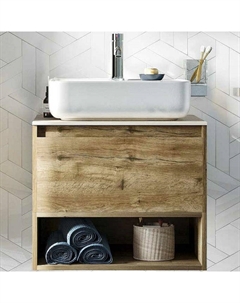 Тумба с раковиной Карлстад 60 425083 подвесная Дуб рустикальный Stworki