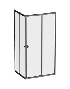 Душевой уголок Sunny 100х80 W87G-403-10080-BT профиль Черный матовый стекло прозрачное Am.pm.