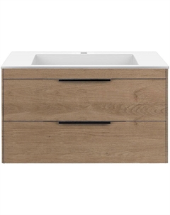 Тумба под раковину Chiara 2D 80 VMC-2C2800NO подвесная N.Oak Vincea