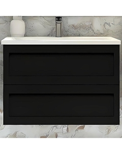 Тумба под раковину AM-Platino-900-2C-SO-NM подвесная Черная матовая Art&max