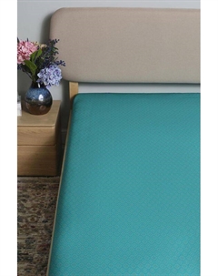 Простыня из сатина с принтом Marmaris Turquoise 21maison
