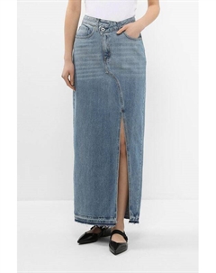 Юбка джинсовая с разрезом и необработанным краем Karl lagerfeld jeans