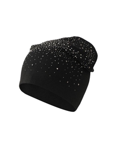 Шапка-бини хлопковая со стразами Hatparad