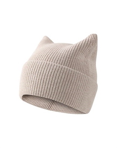 Шапка с отворотом и ушками Hatparad