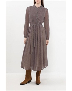 Платье с воротником стойкой и расклешенной юбкой Tommy hilfiger