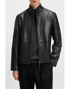 Куртка кожаная прямого кроя Hugo