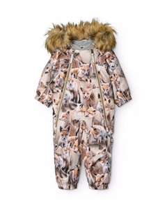 Комбинезон утепленный с меховой опушкой Molo