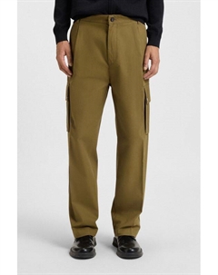 Брюки хлопковые зауженного кроя с карманами Hugo