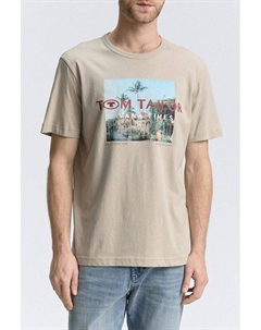 Футболка хлопковая с принтом Tom tailor