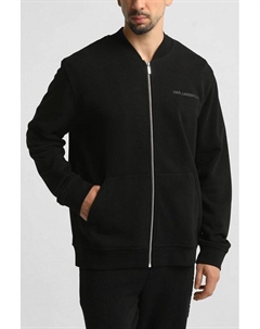 Толстовка хлопковая на молнии с логотипом Karl lagerfeld