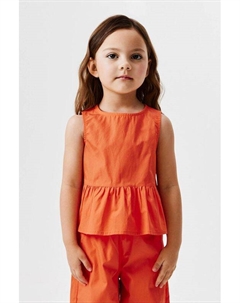 Блуза хлопковая без рукавов с воланом Acoola