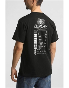 Футболка хлопковая с принтом Replay