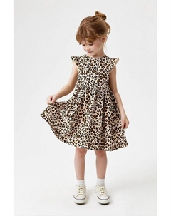 Платье хлопковое с рюшами и принтом Acoola