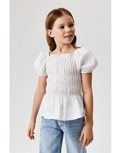 Блуза хлопковая с рукавами фонарики Acoola