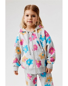 Толстовка хлопковая с капюшоном с принтом Acoola