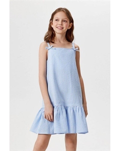 Сарафан хлопковый в полоску с оборкой Acoola