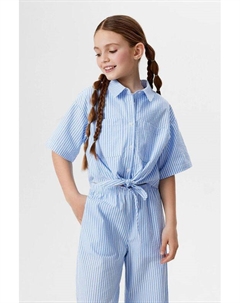 Рубашка хлопковая с коротким рукавом в полоску Acoola