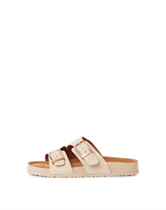 Пантолеты шлепанцы кожаные с застежками Tamaris