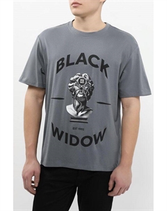 Футболка хлопковая с принтом Hugo