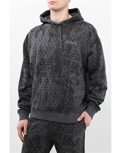 Худи хлопковое с принтом Guess