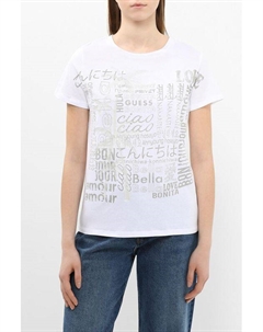 Футболка хлопковая с принтом Guess