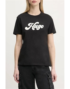 Футболка хлопковая с логотипом Hugo