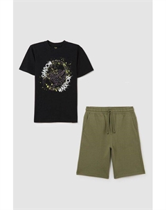 Комплект хлопковый из футболки и шорт Ovs
