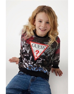 Свитшот хлопковый с логотипом Guess