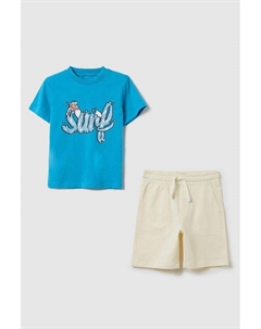 Комплект хлопковый из футболки и шорт Ovs