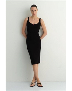 Платье вязаное на лямках приталенное Laroom