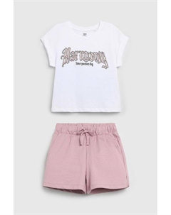 Комплект хлопковый из футболки и шорт Ovs