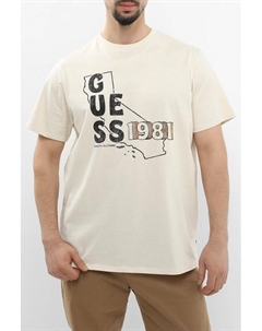 Футболка хлопковая с принтом Guess