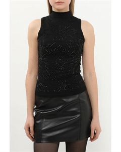 Топ с воротником стойкой и стразами Guess