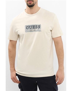 Футболка хлопковая с логотипом Guess