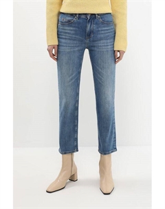 Джинсы с эффектом потертости укороченные Marc o'polo