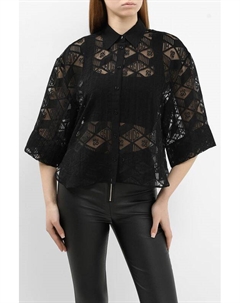 Блуза шифоновая с принтом логотипа Hugo