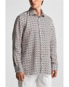 Рубашка льняная с принтом Bugatti