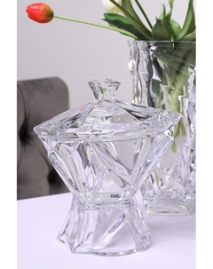 Конфетница хрустальная с крышкой Enigma Crystalite bohemia