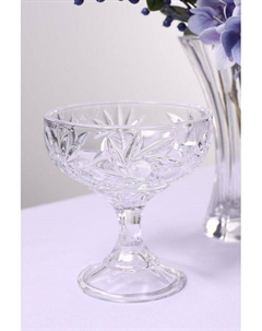 Конфетница на ножке хрустальная Pinwheel Crystalite bohemia