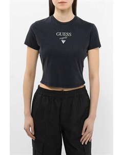 Футболка хлопковая укороченная Guess