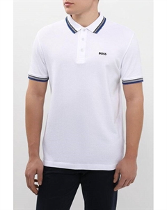 Поло хлопковое с логотипом Boss