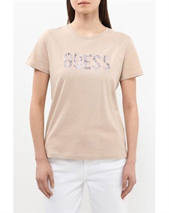 Футболка хлопковая с логотипом Guess