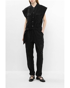 Комбинезон хлопковый коротким рукавом и вышивкой Boss